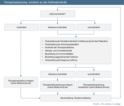 Abbildung 6: Therapieanpassung orientiert an der Asthmakontrolle Abbildung 6: Therapieanpassung orientiert an der Asthmakontrolle