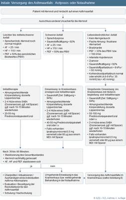 Abbildung 7: Initiale Versorgung des Asthmaanfalls: Arztpraxis oder Notaufnahme Abbildung 7: Initiale Versorgung des Asthmaanfalls: Arztpraxis oder Notaufnahme